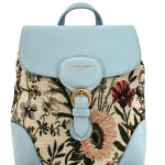 David Jones - Rucsac de damă cu imprimeu floral - albastru deschis