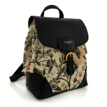 David Jones - Rucsac de damă cu imprimeu floral - negru